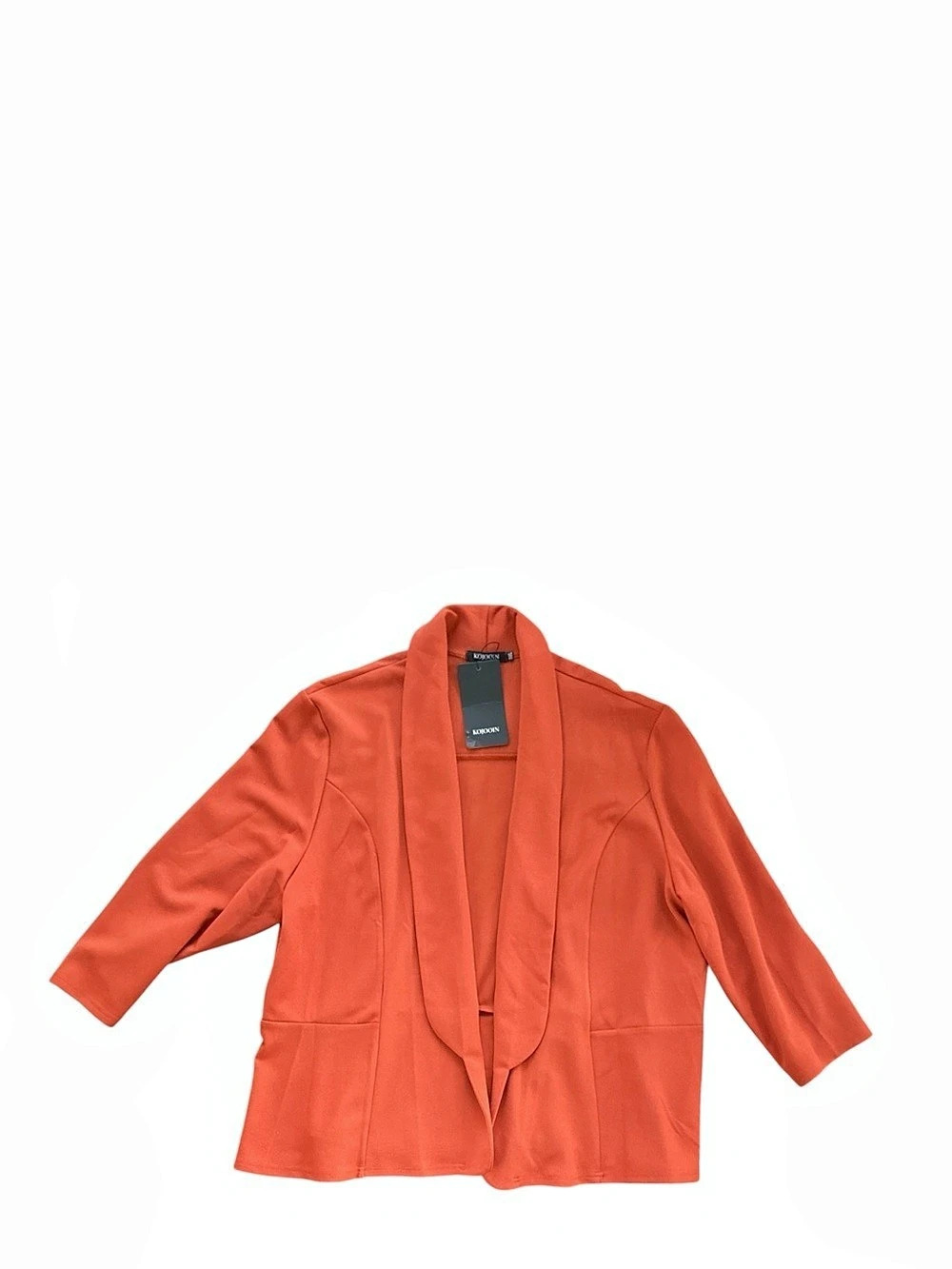 KOJIOIN Shawl Collar Blazer in Orange Size 3XL NWT